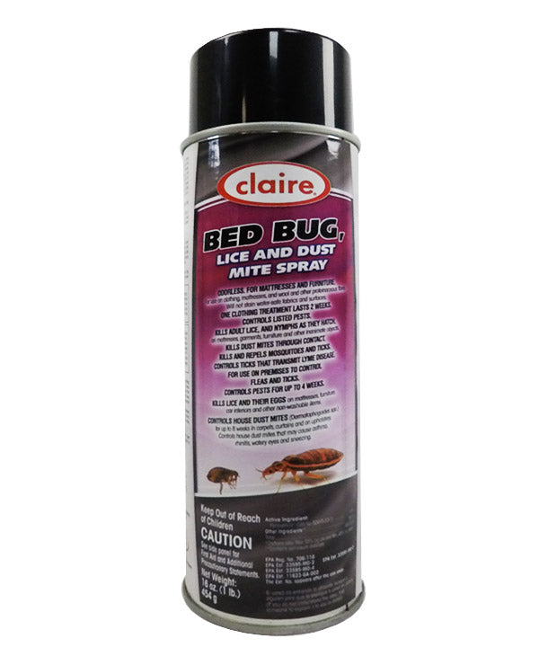 JL CLAIRE Bed Bug, Lice and Dust Mite Spray 16 oz