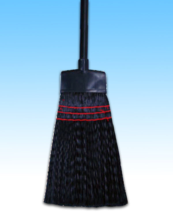 STRAIGHT MAID BROOM PLASTIC BLACK 53"