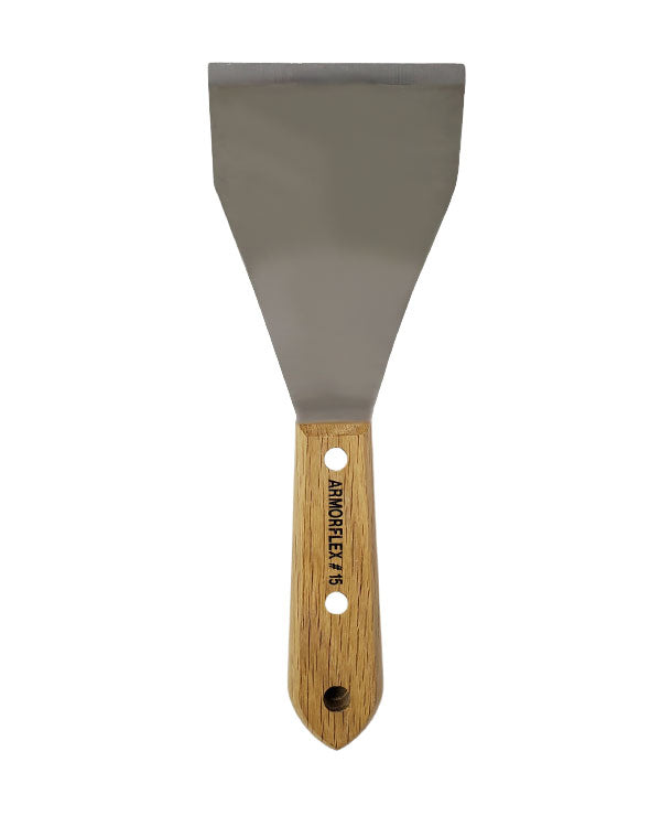 Bent Scraper with Wooden Handle