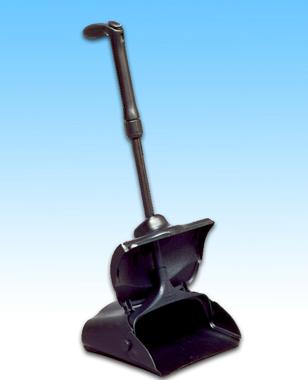Lobby Pro Deluxe Upright Dust Pan w/ Cover & Adjustable Grip Handle