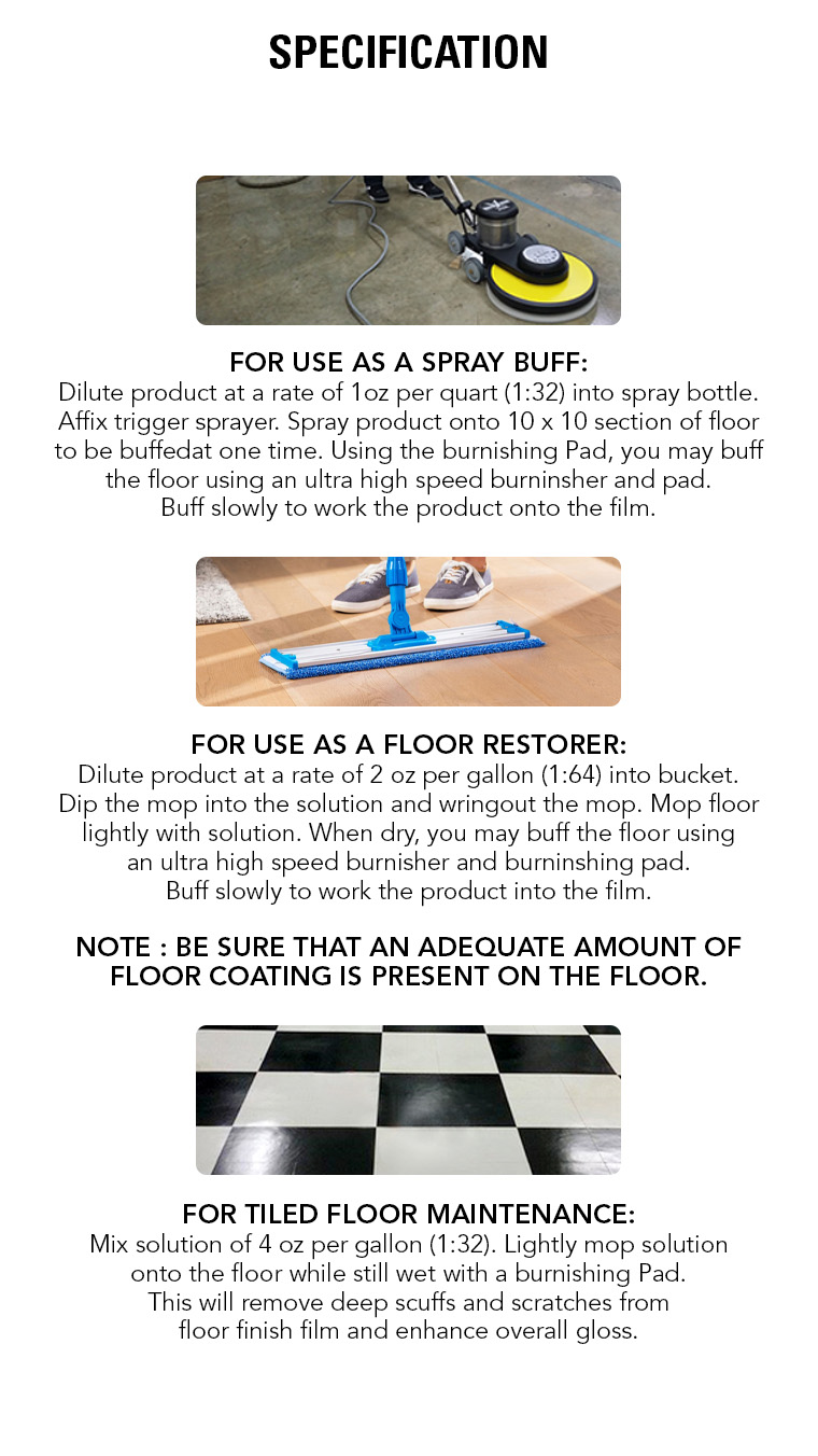 Floor Finish (Spray Buff) Rebound High-Speed Buffing Cream QT