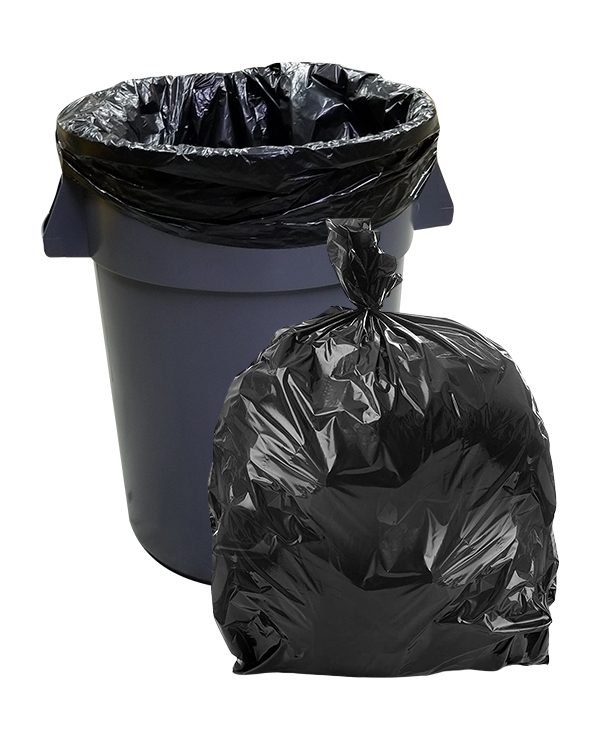 Dropship Pack Of 25 Black Trash Bags 38x60 Thickness 17 Mic Low