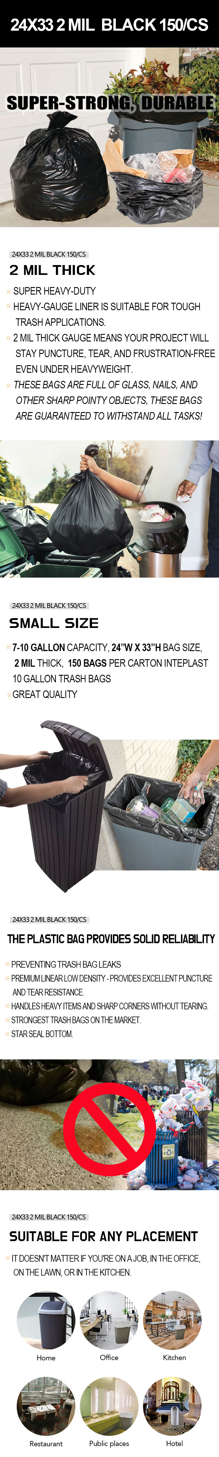 Buy Primrose Contractor Clean-Up Trash Bag 7 Bu., Black