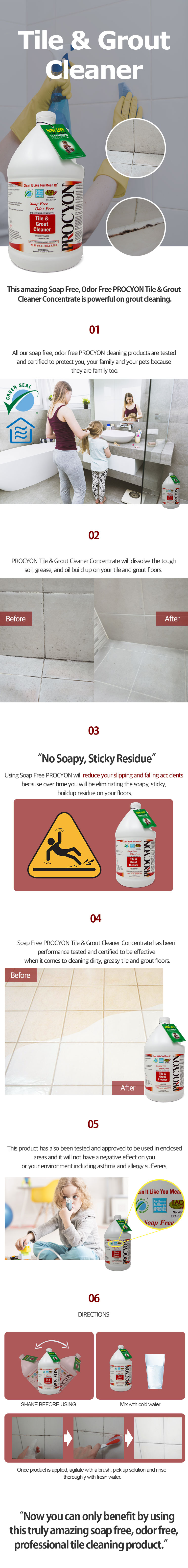 Procyon Tile & Grout Cleaner Concentrate - Gallon